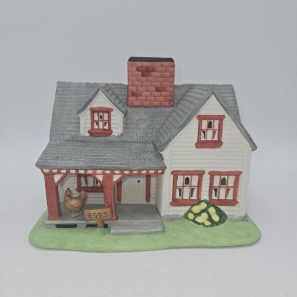 Partylite Village Farmhouse Ceramic Porcelain Tealight Candle Holder PO532 EUC 1 - Picture 1 of 12